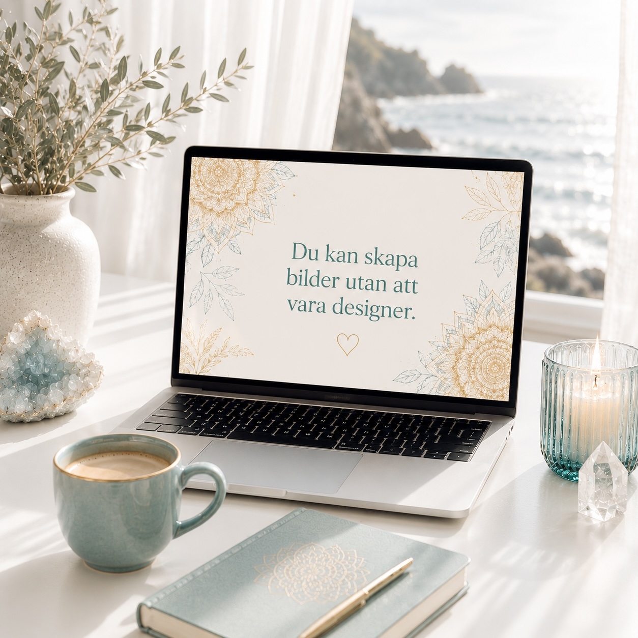 Laptop med kurs för onlineföretagare