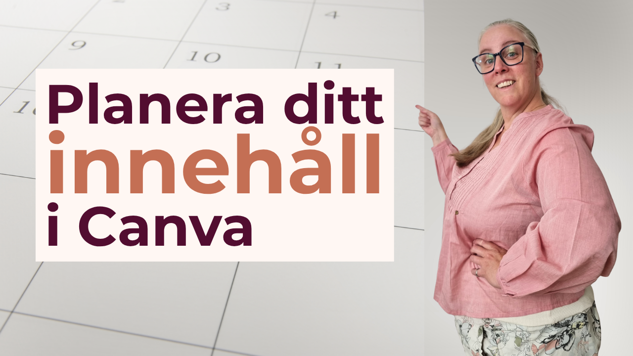 Kursbild för miniutbildningen Skapa innehållskalender i Canva Blad