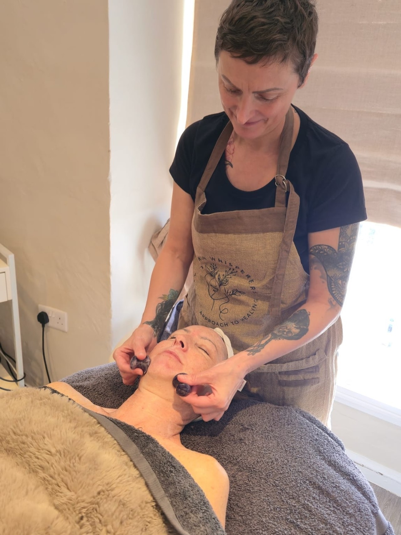 Gua sha facial treatment