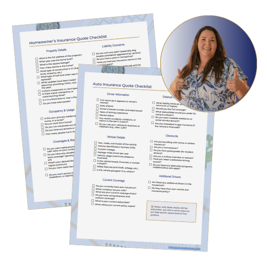 Homeowner's and Auto Insurance Quote Checklists