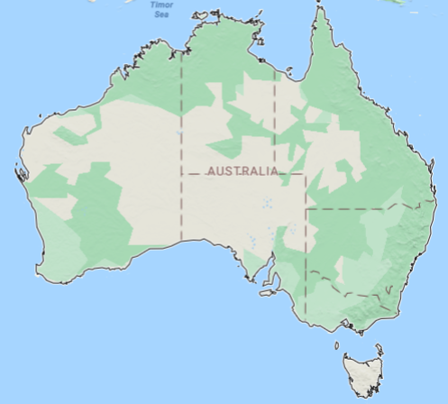 Map of Australia re available virtual supports