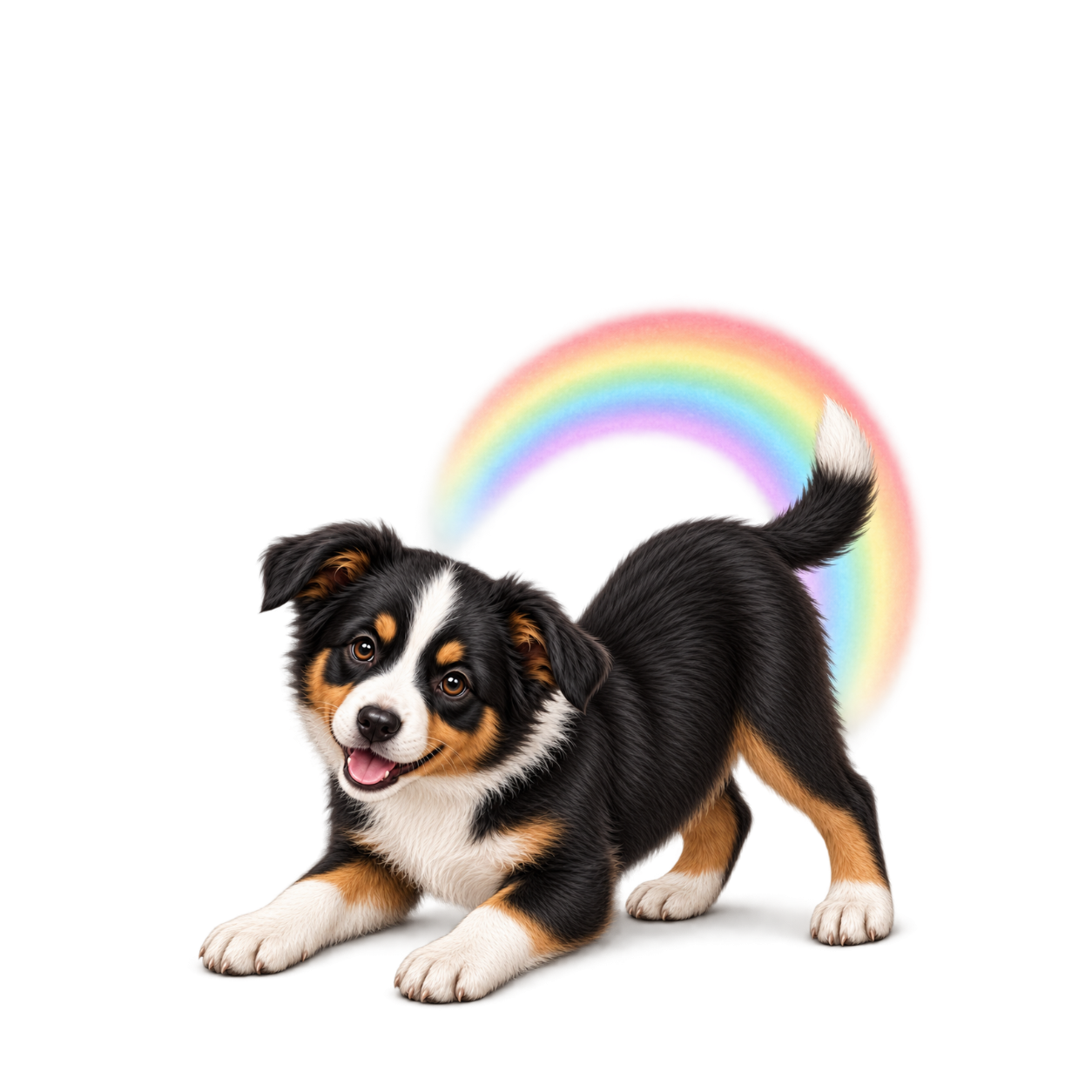 Happy young Border Collie puppy representing puppy training at On Cloud K9