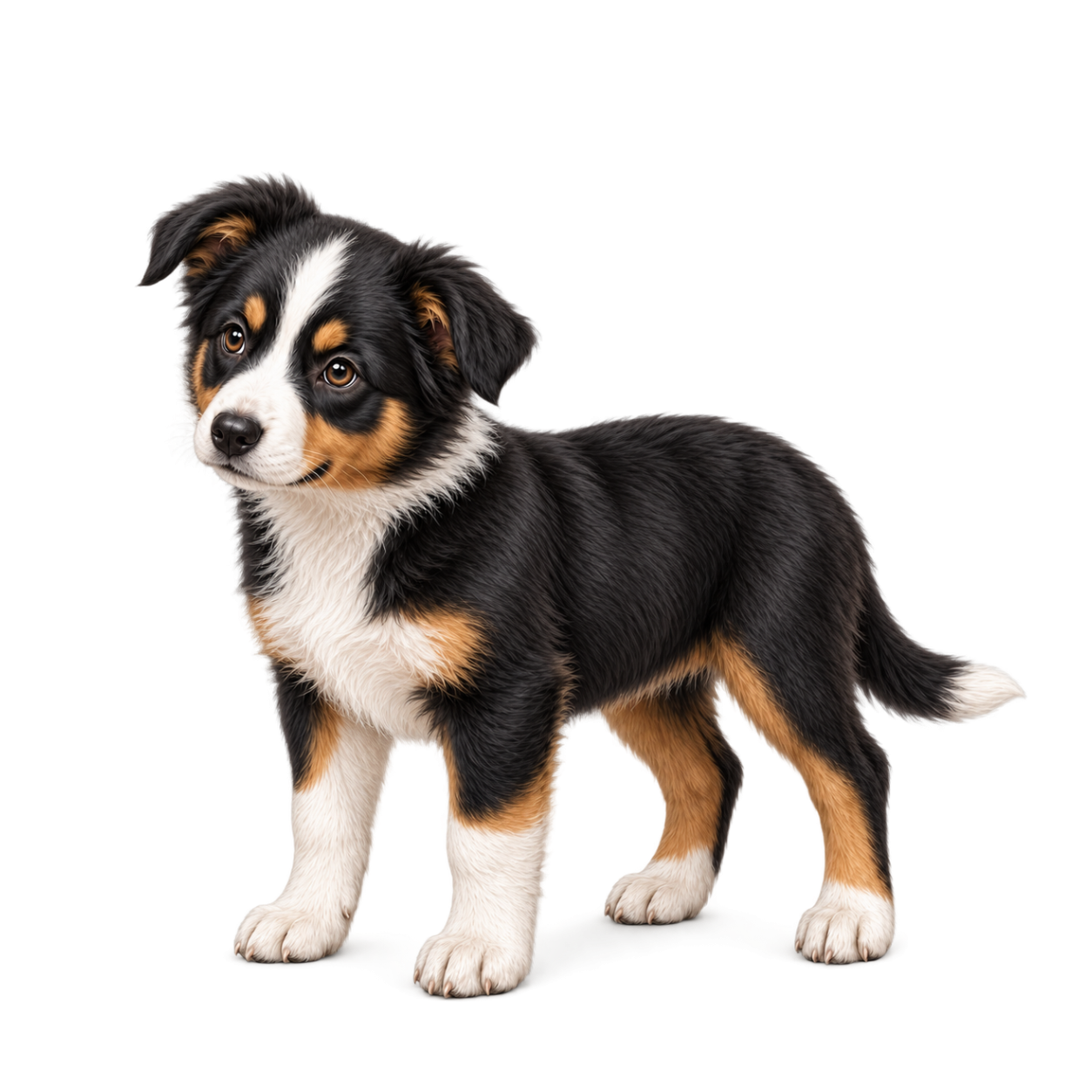 Happy young Border Collie puppy representing the Calm & Confident Puppy Course