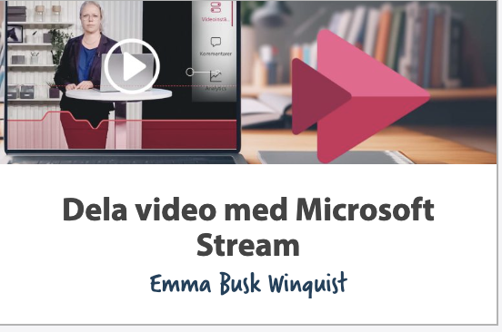 Dela video med Microsoft Stream