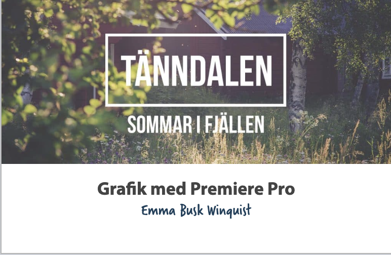 Grafik med Premiere Pro