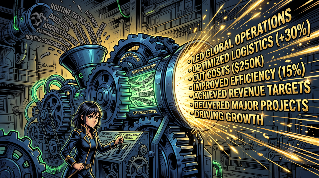 Resume Bullet Points The Proof Engine turning duties into evidence