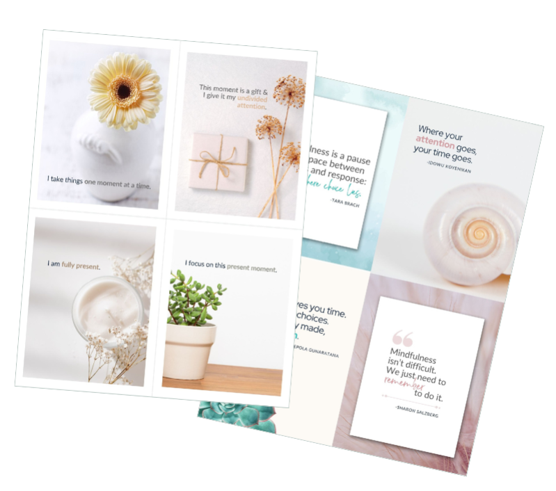 mock-up of mindful printables bonus