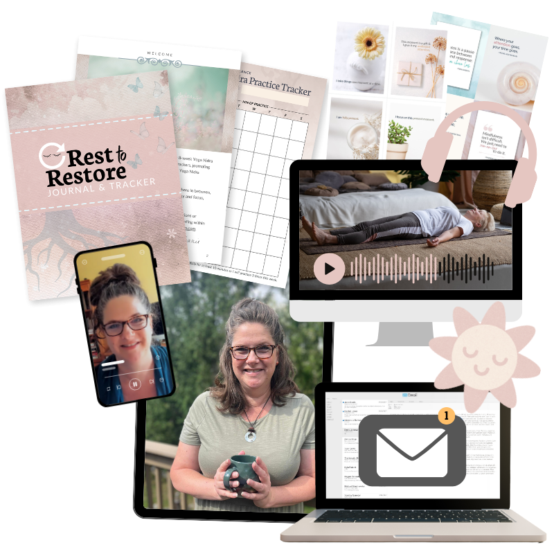 mock-up of everything included in Rest to Restore