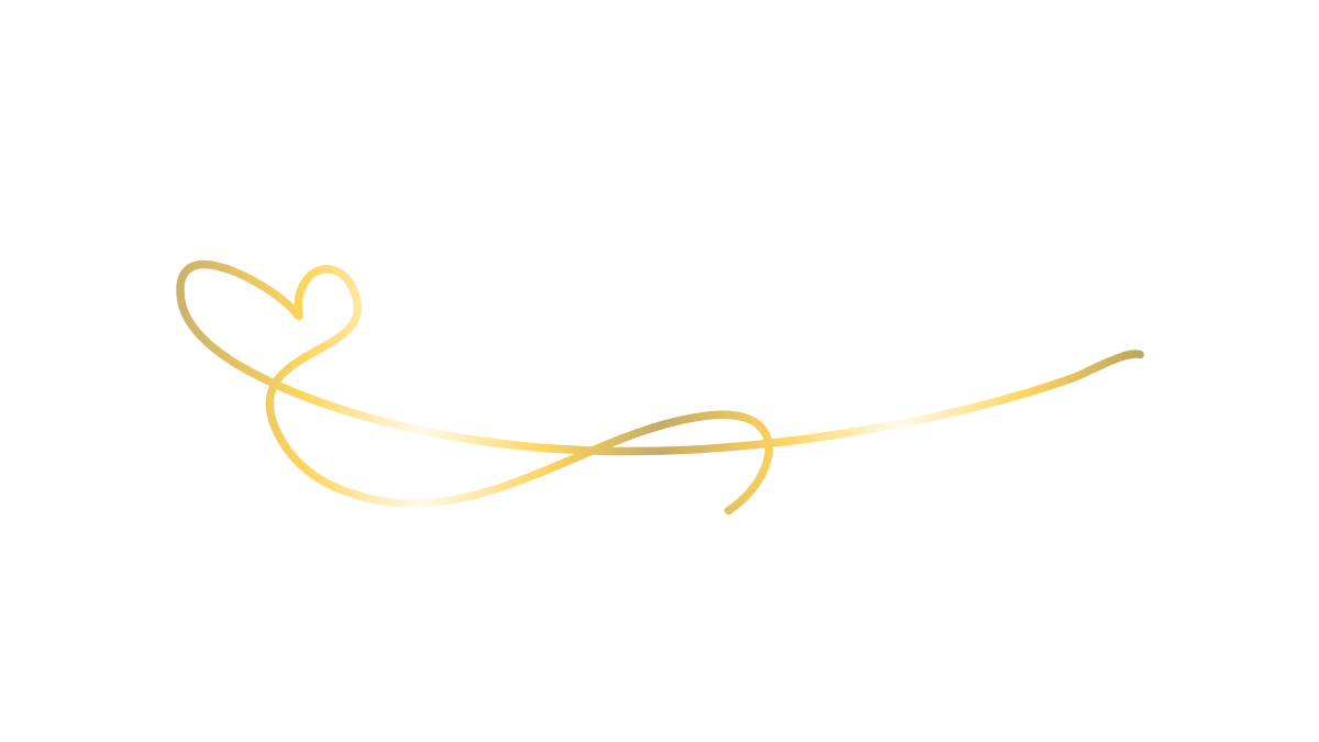 gold script heart