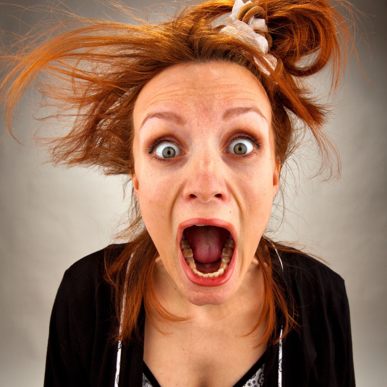 woman screaming
