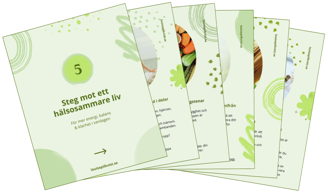 Bild på gratisguidens olika sidor liggandes på varandra.