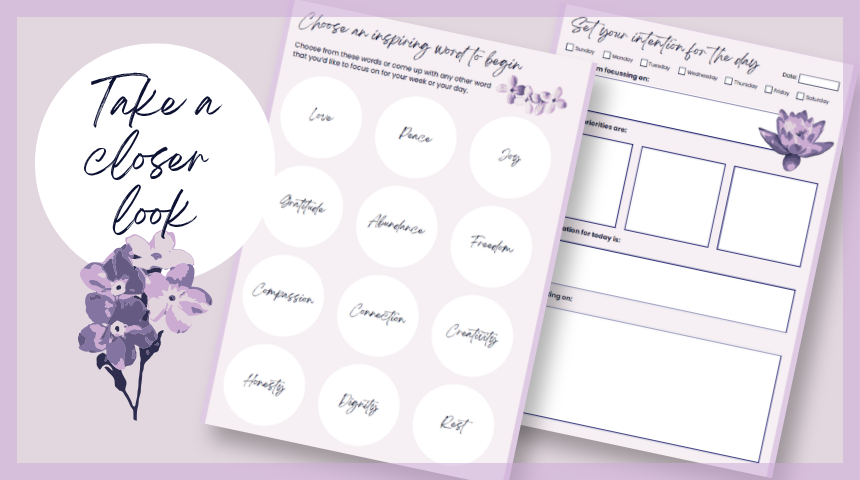 Take a closer look at our printable affirmation journal