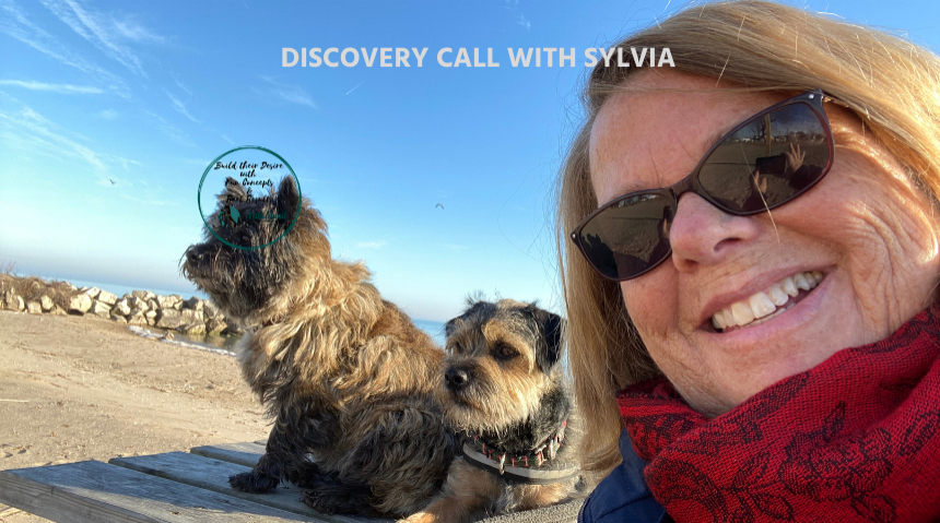 Sylvia with her two dogs