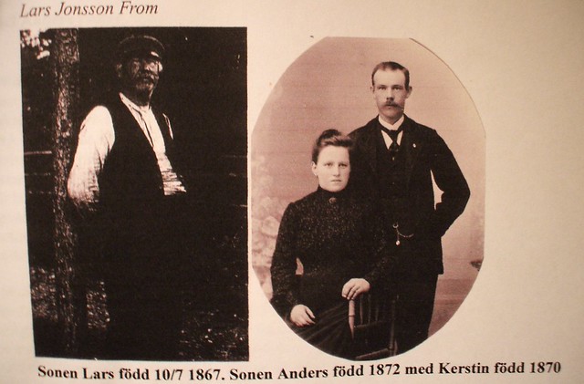 Sammanställd äldre bild med tre porträtt av Lars Jonsson From, Anders Jonsson och Kerstin Jonsdotter.