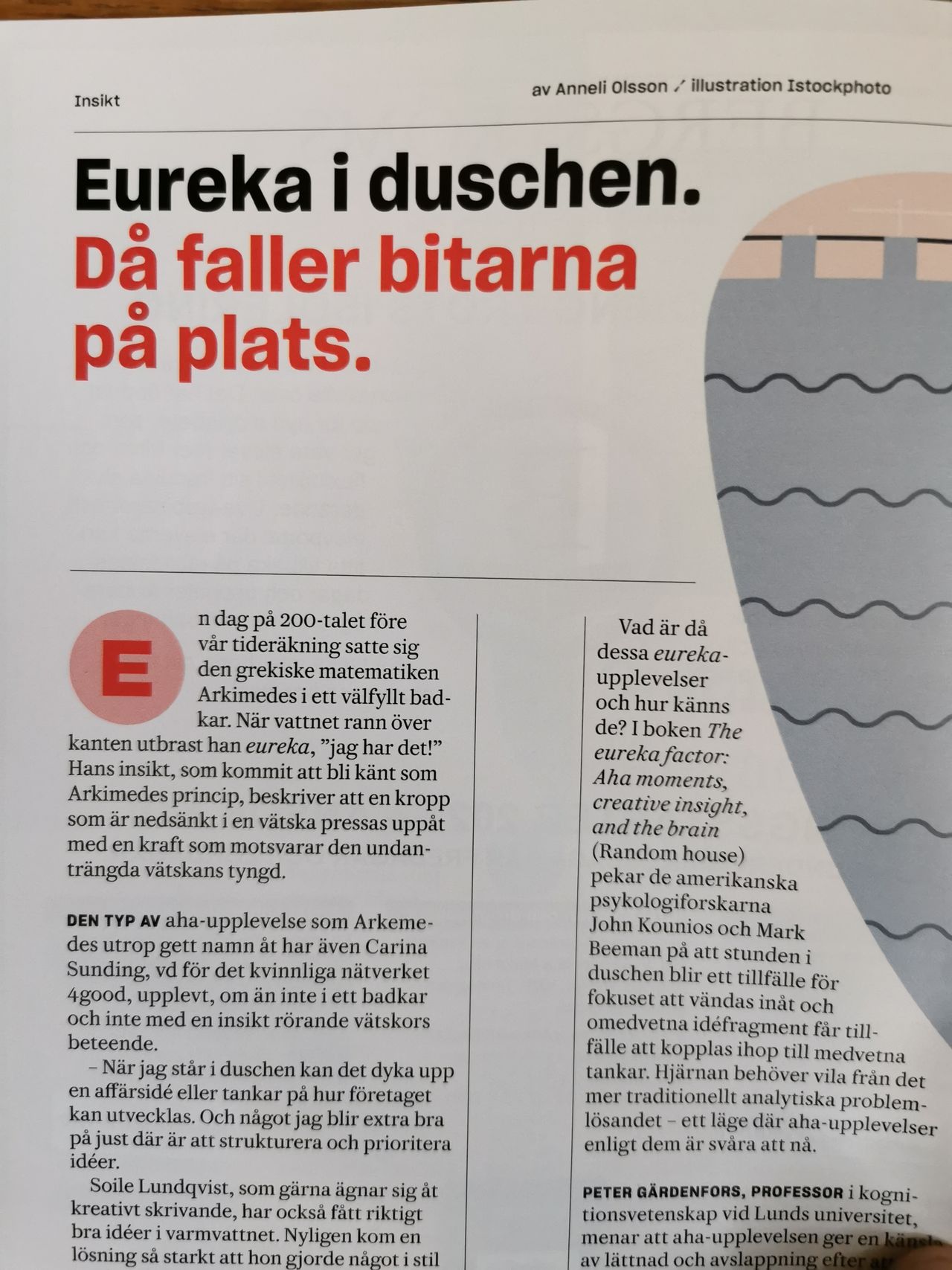Artikel i Modern Psykologi om plötsliga insikter