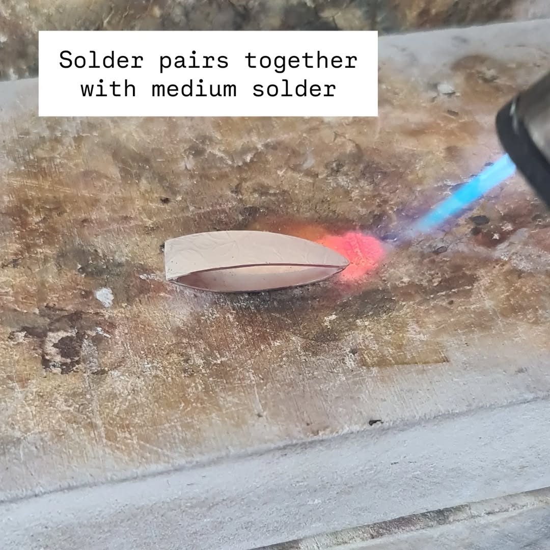 Solder pairs together with medium solder