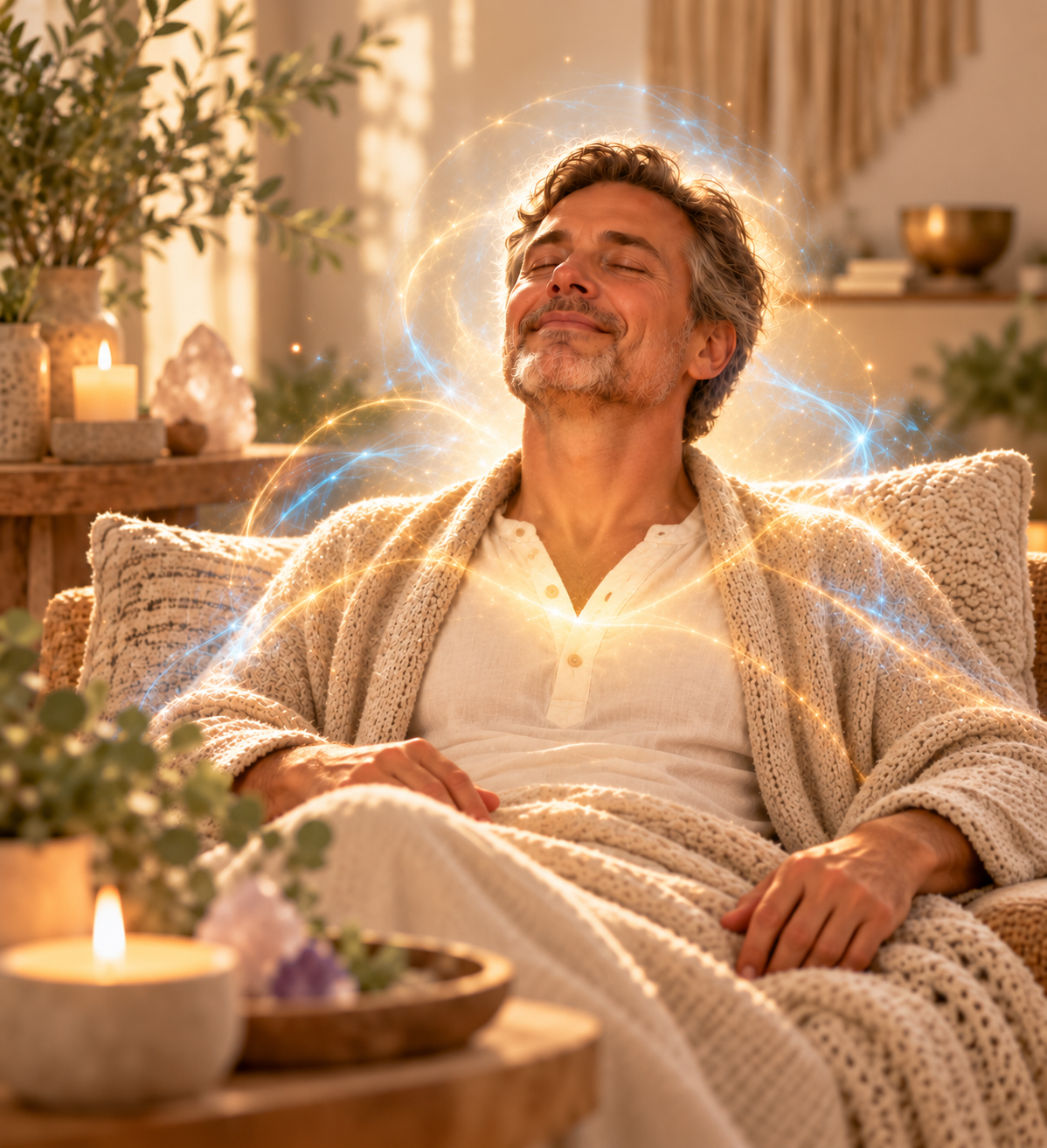 Man practicing Trance Healing