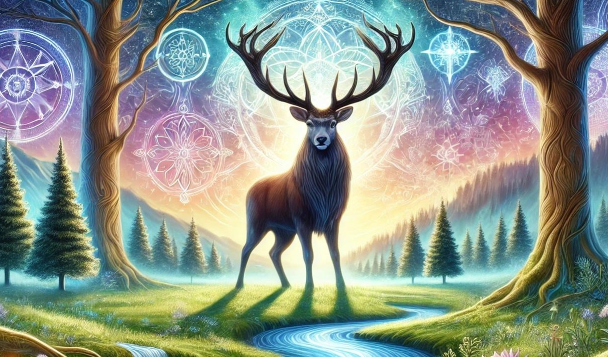 Ein Krafttier, das während einer schamanischen Reise erscheint 
