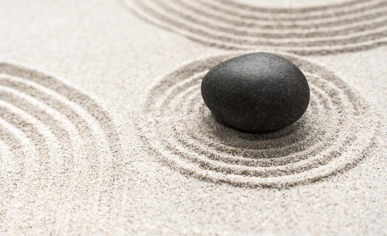 Calm Zen sand garden