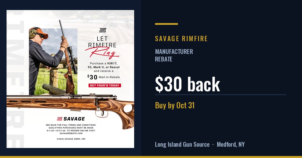 Savage Let Rimfire Ring: $30 back