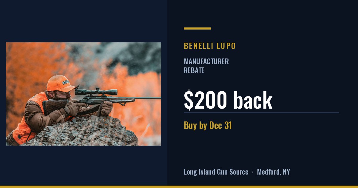 Benelli Lupo: $200 back plus a year of onX Hunt Elite