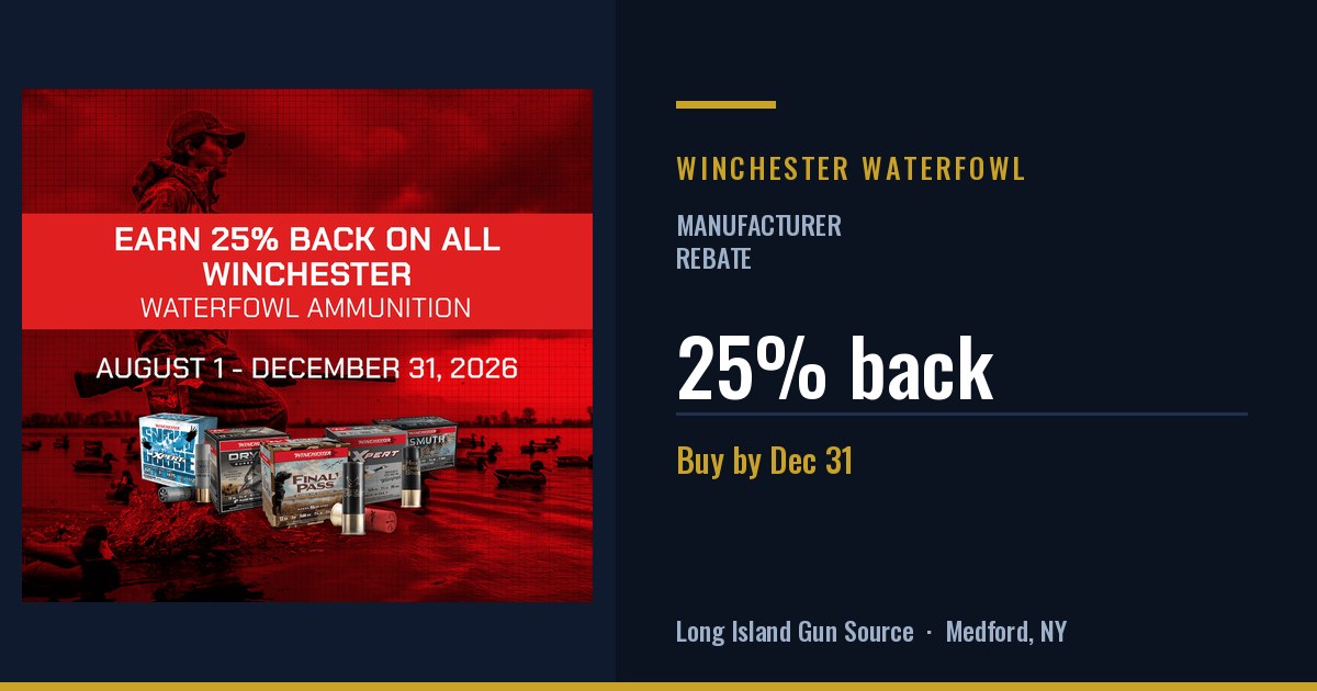 Winchester waterfowl ammo: 25% back