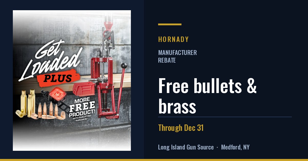 Hornady Get Loaded PLUS: free bullets, brass and a HIT target