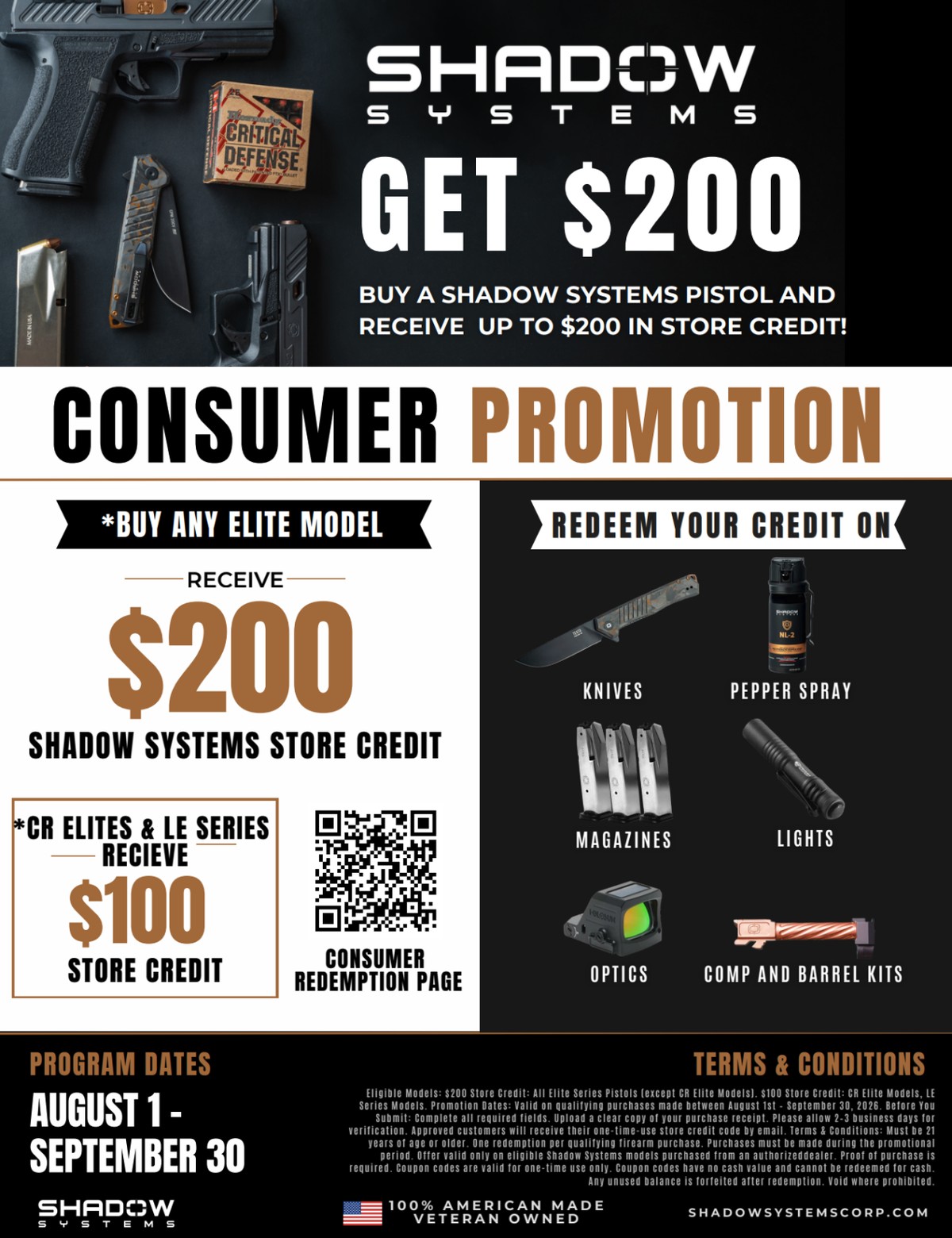 Shadow Systems rebate flyer