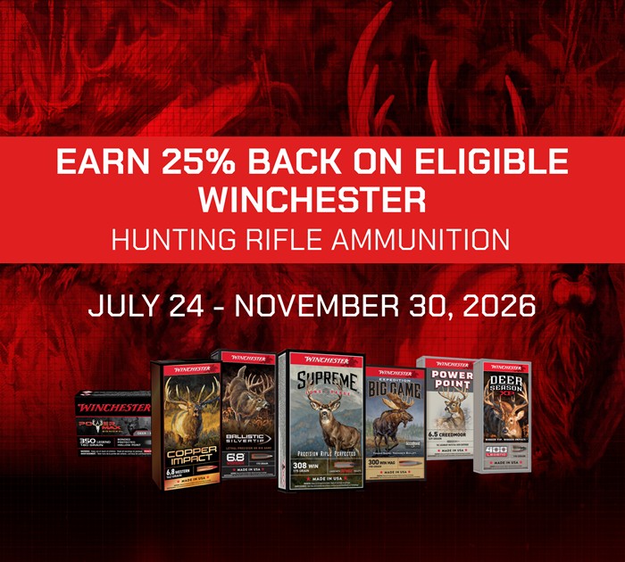 Winchester hunting ammunition rebate flyer