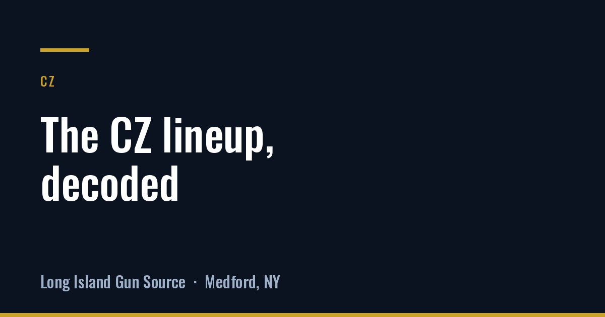 The CZ lineup, decoded: P-10, Shadow 2 and what the letters mean