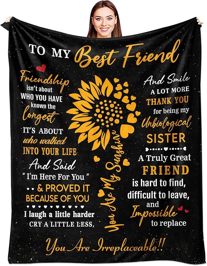Best Friend Birthday Gifts Throw Blanket