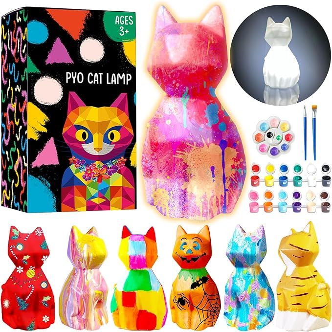 Goodyking Paint Your Own Cat Lamp Kit