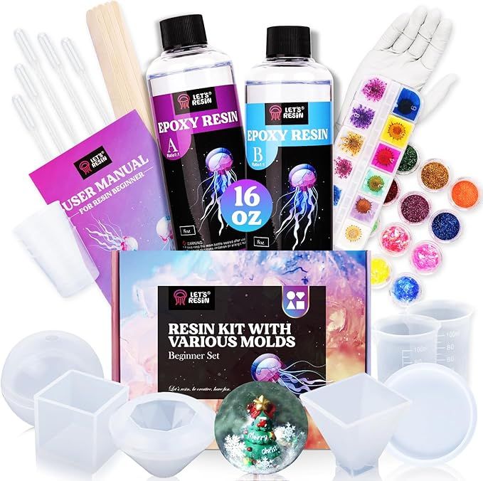 LET'S RESIN Epoxy Resin Kits and Molds Complete Set