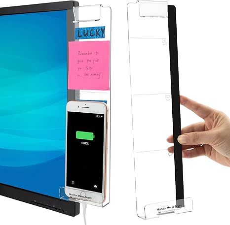 Office Desk Accessories 2pcs Computer Monitor Memo Board