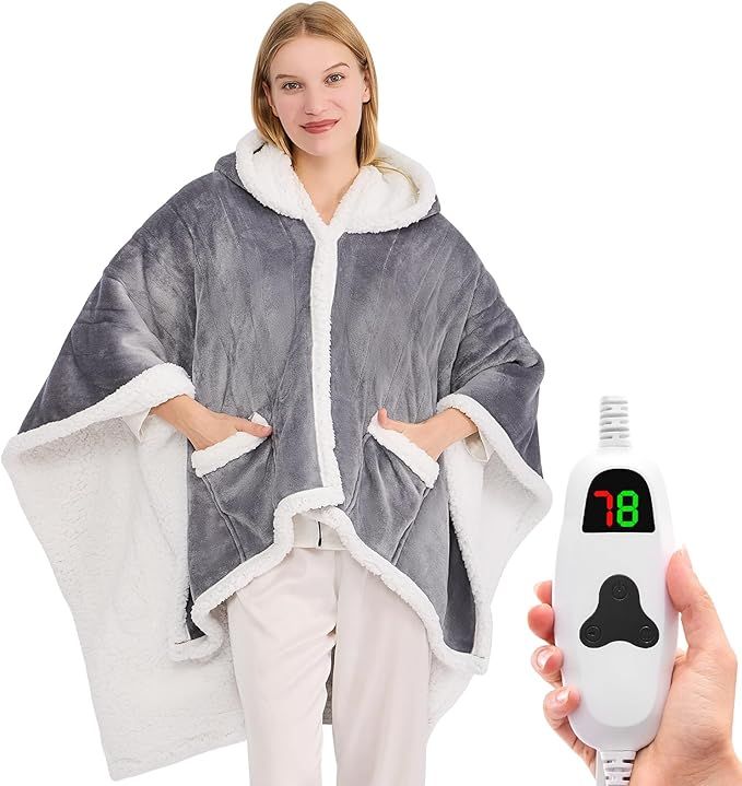 Wearable Heated Throw Blanket