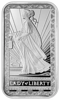 1 oz PAMP Lady of Liberty Silver Bar, 20-count