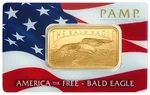 Costco 1 oz Gold Bar PAMP Bald Eagle