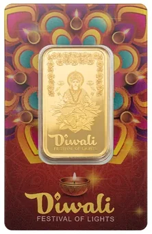 1 oz Gold Bar PAMP Suisse Diwali Lakshmi (New in Assay)