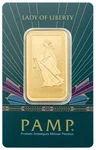Costco 1 oz Gold Bar PAMP Suisse Lady of Liberty (New In Assay)
