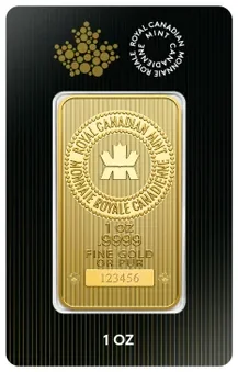 1 oz Royal Canadian Mint Gold Bar (New in Assay)