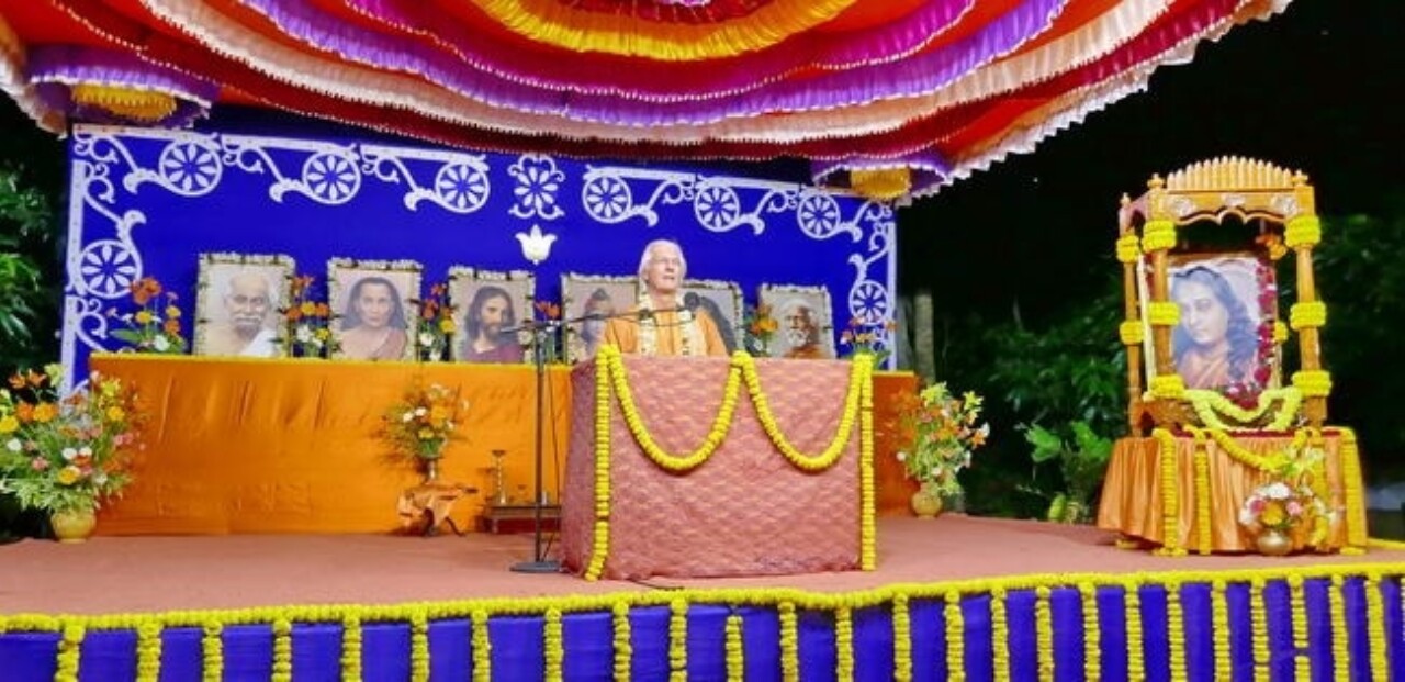 Brother Chidananda At Yogananda's Childhood Home