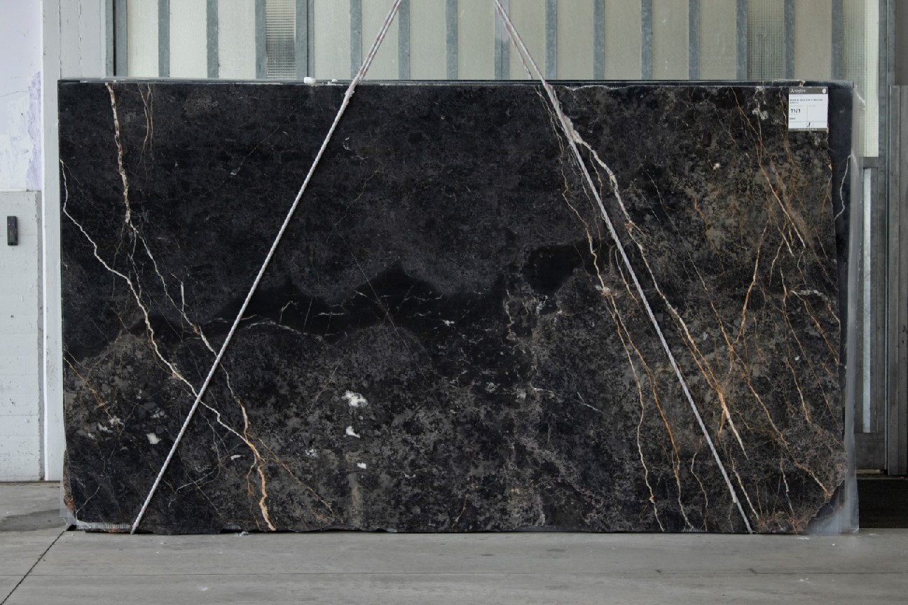 Thumbnail 2 of 2 for 2cm Black & Gold Marble