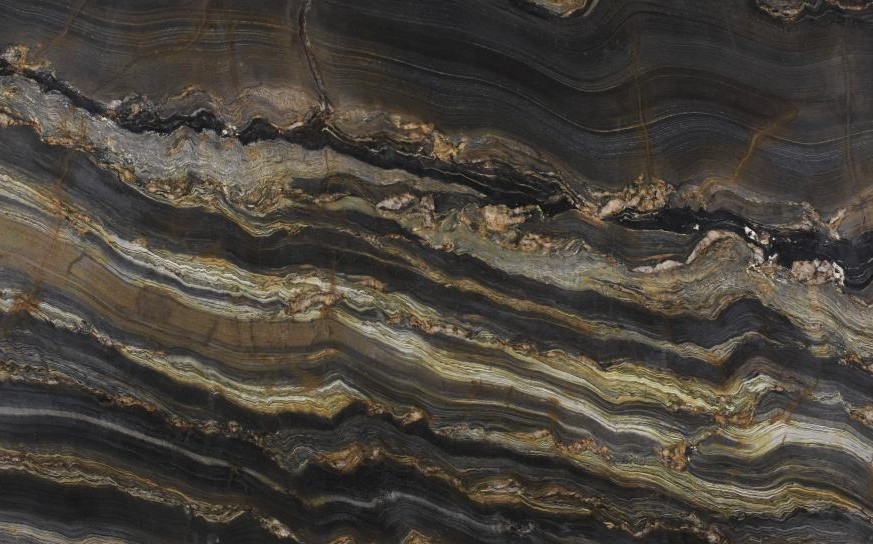 Nero Wood Quartzite Leather slab