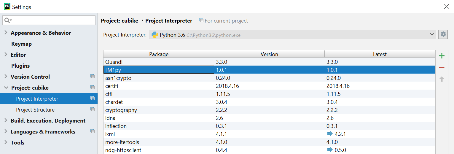 TM1py version pycharm.png