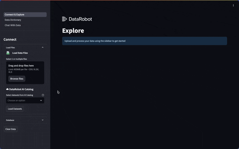 Using the "Talk to My Data" agent