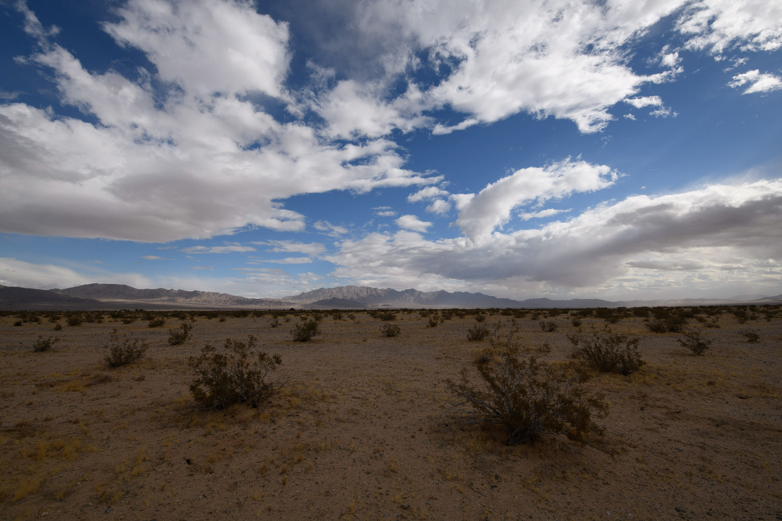 desert mountains with clouds