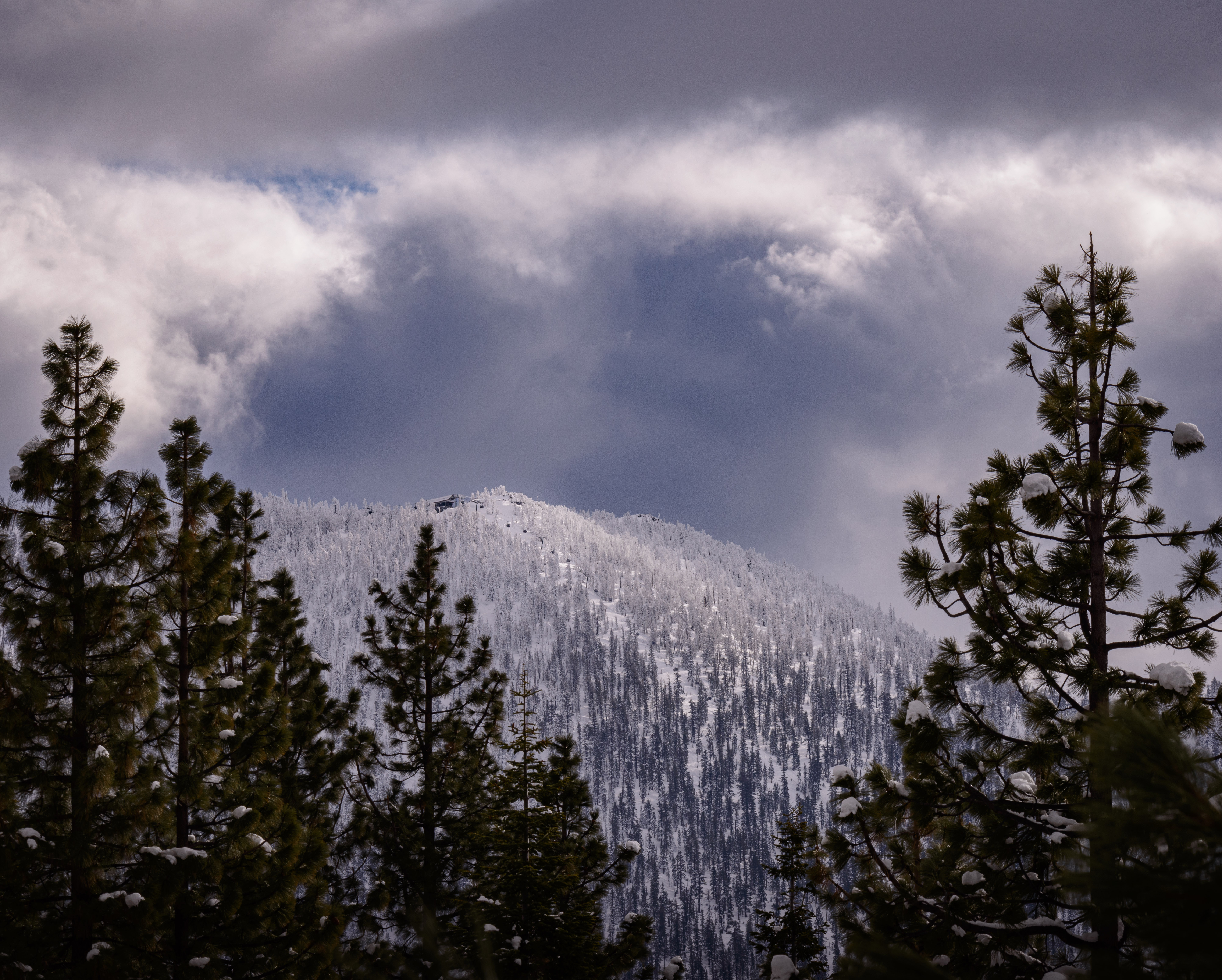 heavenly ski resort after a storm
