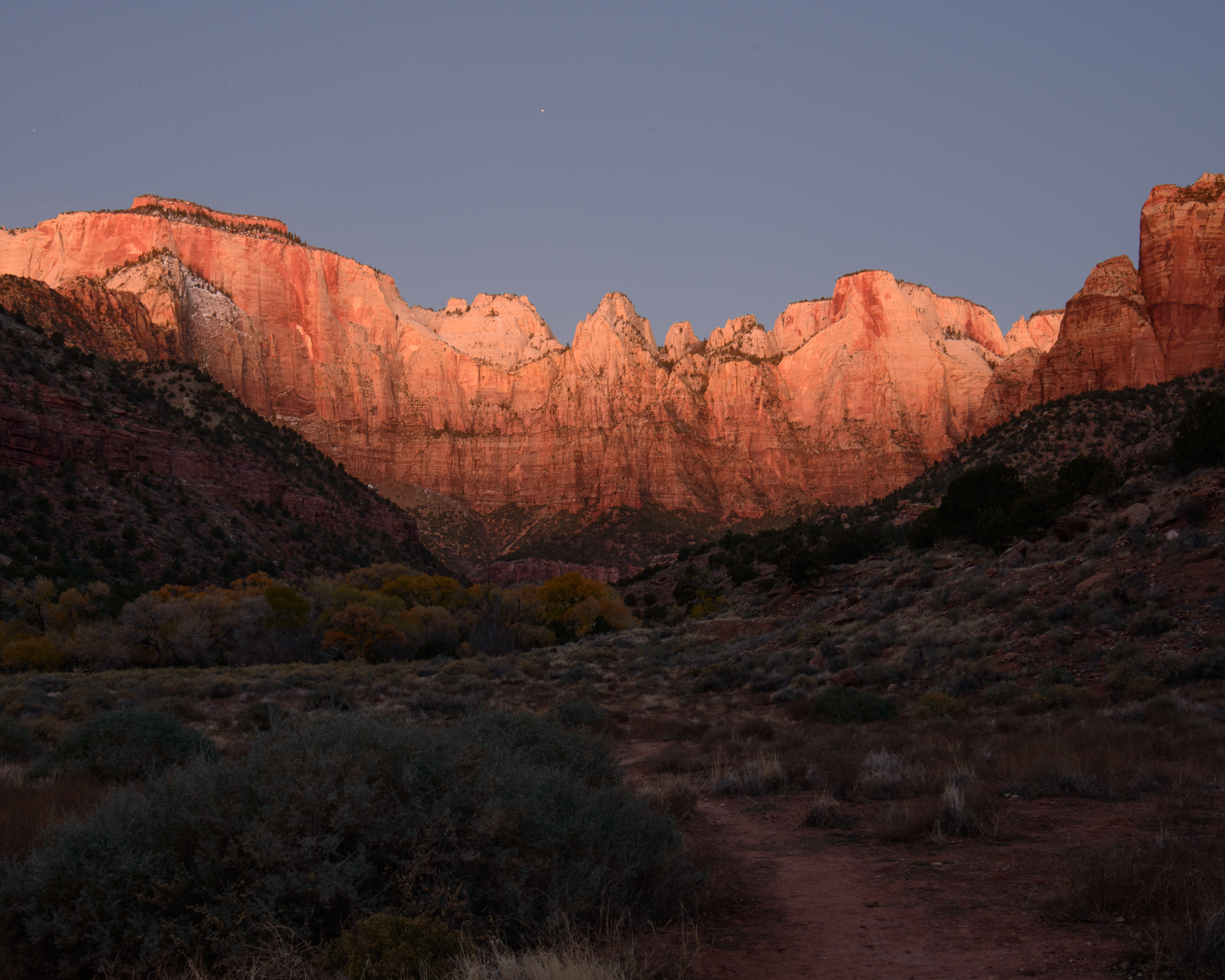 zion national park at sunrise