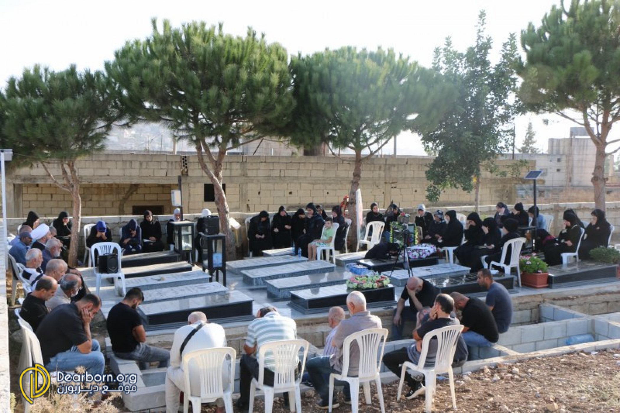 Photos & video: Memorial commemoration service of the late Haji Najla Khalil Mroue Charara (Em Nidal) in Bintjbeil South Lebanon