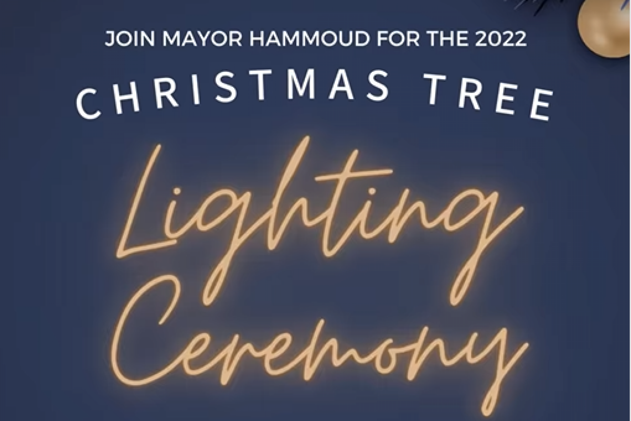 Video : Join Mayor Abdullah H. Hammoud for the official City of Dearborn tree lighting ceremony